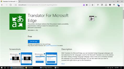 google translate extension for microsoft edge